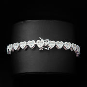 Baguette Heart Bracelet 7mm