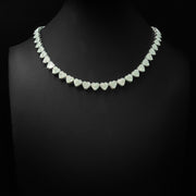 Moissanite Baguette Heart Necklace 8mm