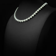 Moissanite Baguette Heart Necklace 8mm