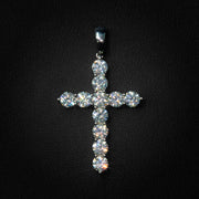 Moissanite Big Stone Cross Pendant