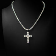 Moissanite Big Stone Cross Pendant