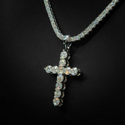 Moissanite Big Stone Cross Pendant