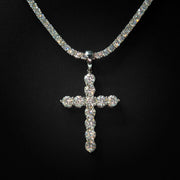 Moissanite Big Stone Cross Pendant