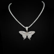Moissanite Butterfly Pendant