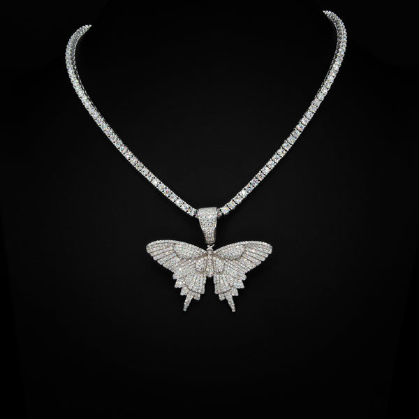 VVS Moissanite Butterfly Pendant