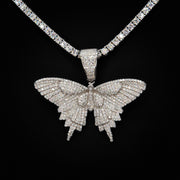 Moissanite Butterfly Pendant
