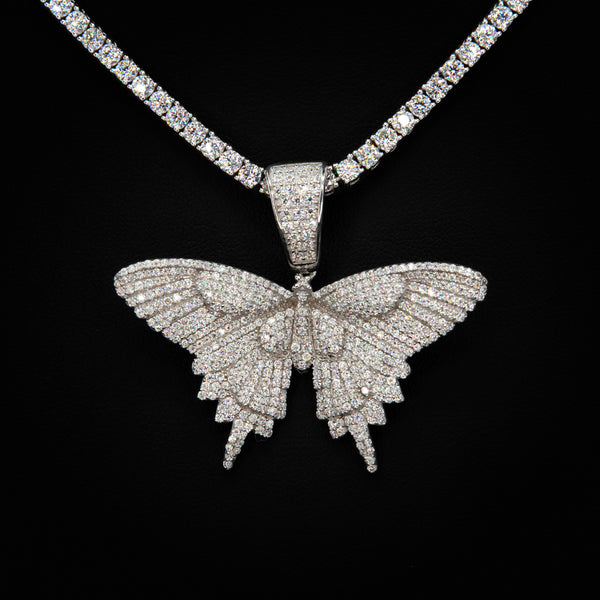 VVS Moissanite Butterfly Pendant