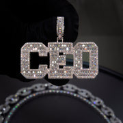 Moissanite CEO Baguette Pendant