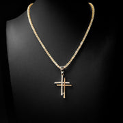 Moissanite Double Cross Pendant