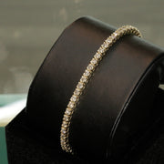 14K Gold Natural Diamond Tennis Bracelet 7.25 Inches