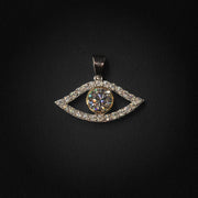 Moissanite Evil Eye Pendant