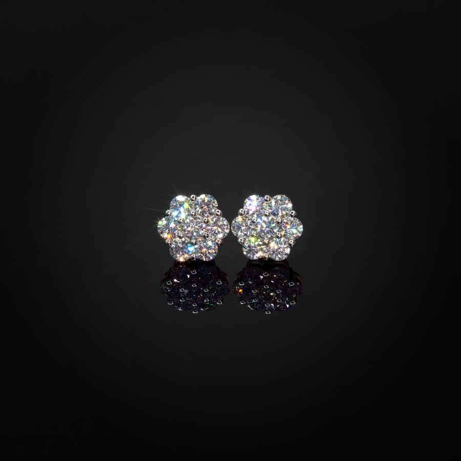 VVS Moissanite Honeycomb Earrings