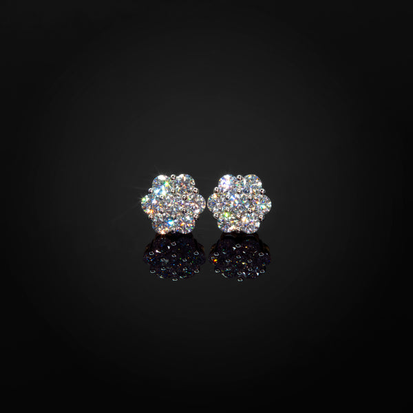 VVS Moissanite Honeycomb Earrings