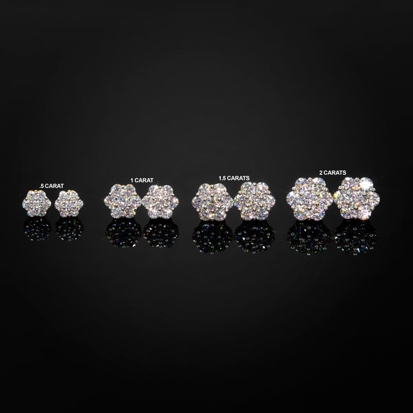 VVS Moissanite Honeycomb Earrings