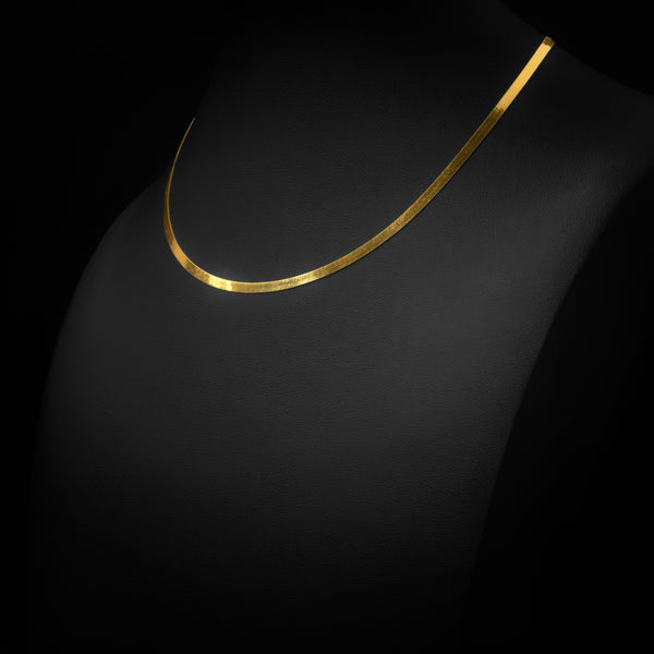 14k Gold Herringbone Necklace