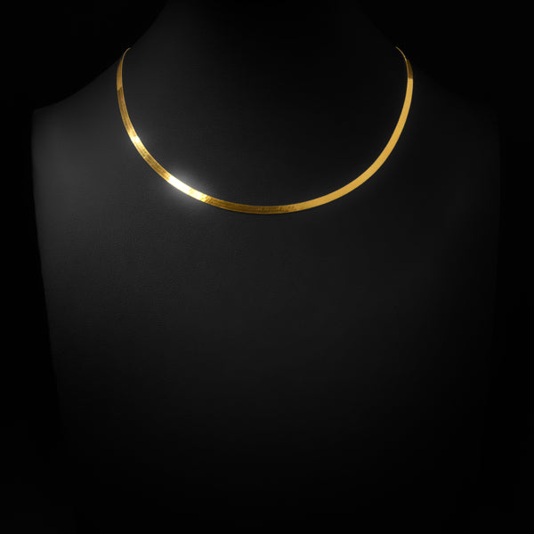14k Gold Herringbone Necklace