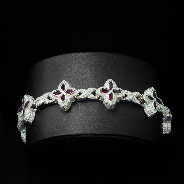 VVS Moissanite Infinity Clover Bracelet