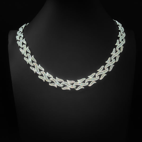 VVS Moissanite 14mm Fire Baguette Infinity Link