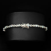 Infinity Heart Link Crystal Tennis Bracelet