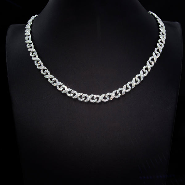 VVS Moissanite 8mm Infinity Link Necklace