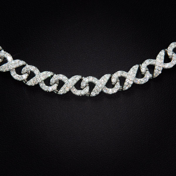 VVS Moissanite 8mm Infinity Link Necklace
