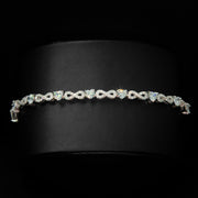Infinity Heart Link Crystal Tennis Bracelet