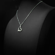 Moissanite Infinity Heart Pendant & Box Chain