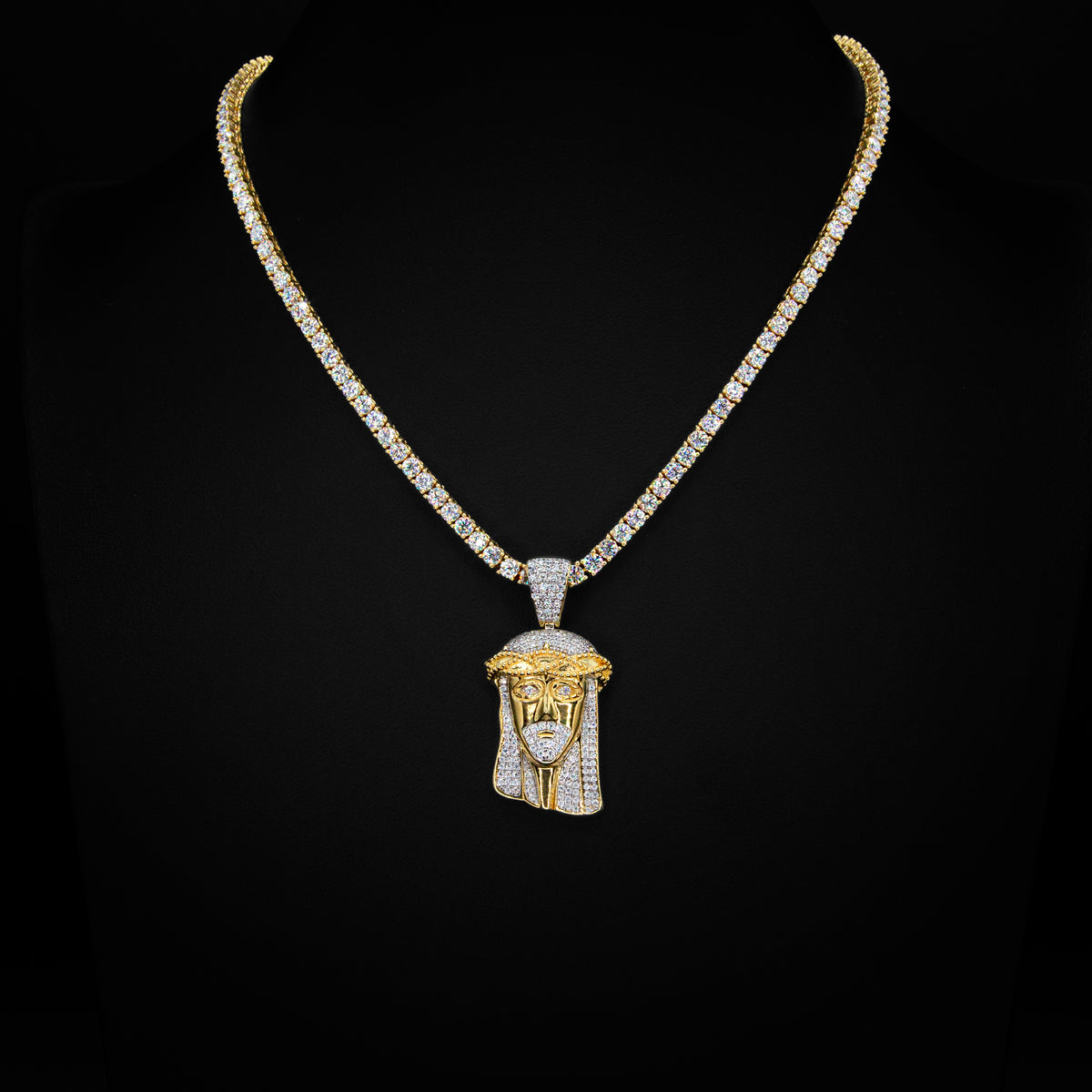 Moissanite Jesus Pendant