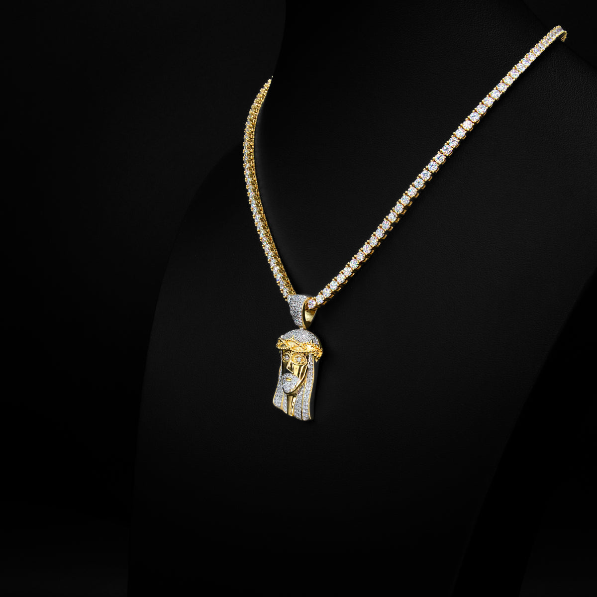 Moissanite Jesus Pendant