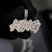 Moissanite Baguette King Pendant