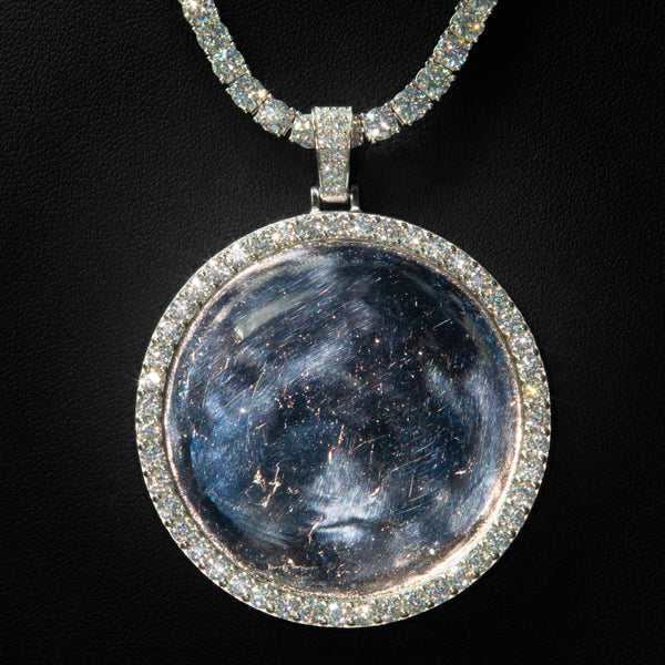 VVS Moissanite Large Round Photo Pendant (Free Picture)