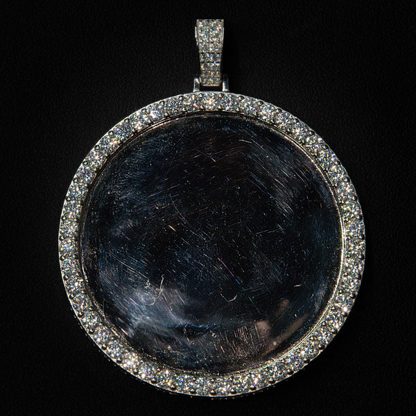 VVS Moissanite Large Round Photo Pendant (Free Picture)
