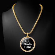 Moissanite Round Photo Pendant