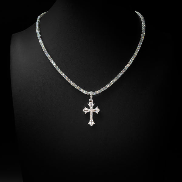 VVS Moissanite Vintage Cross Pendant