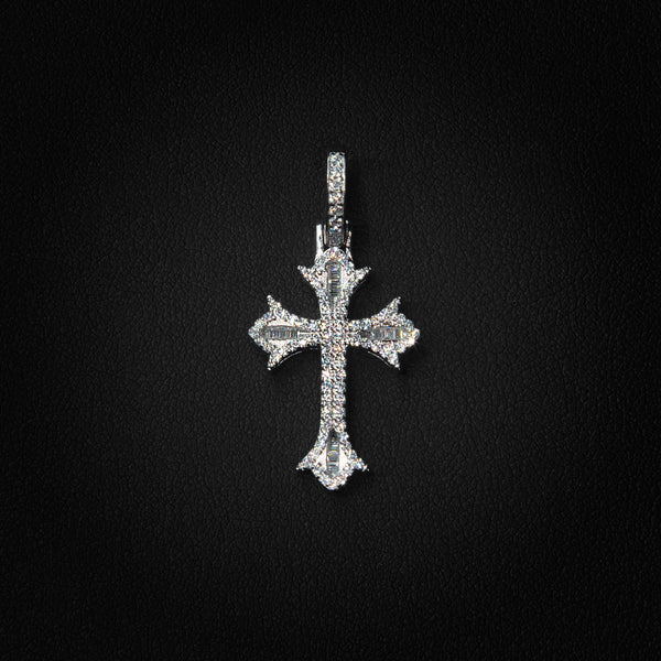 VVS Moissanite Vintage Cross Pendant