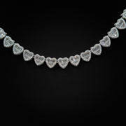Baguette Heart Necklace 7mm