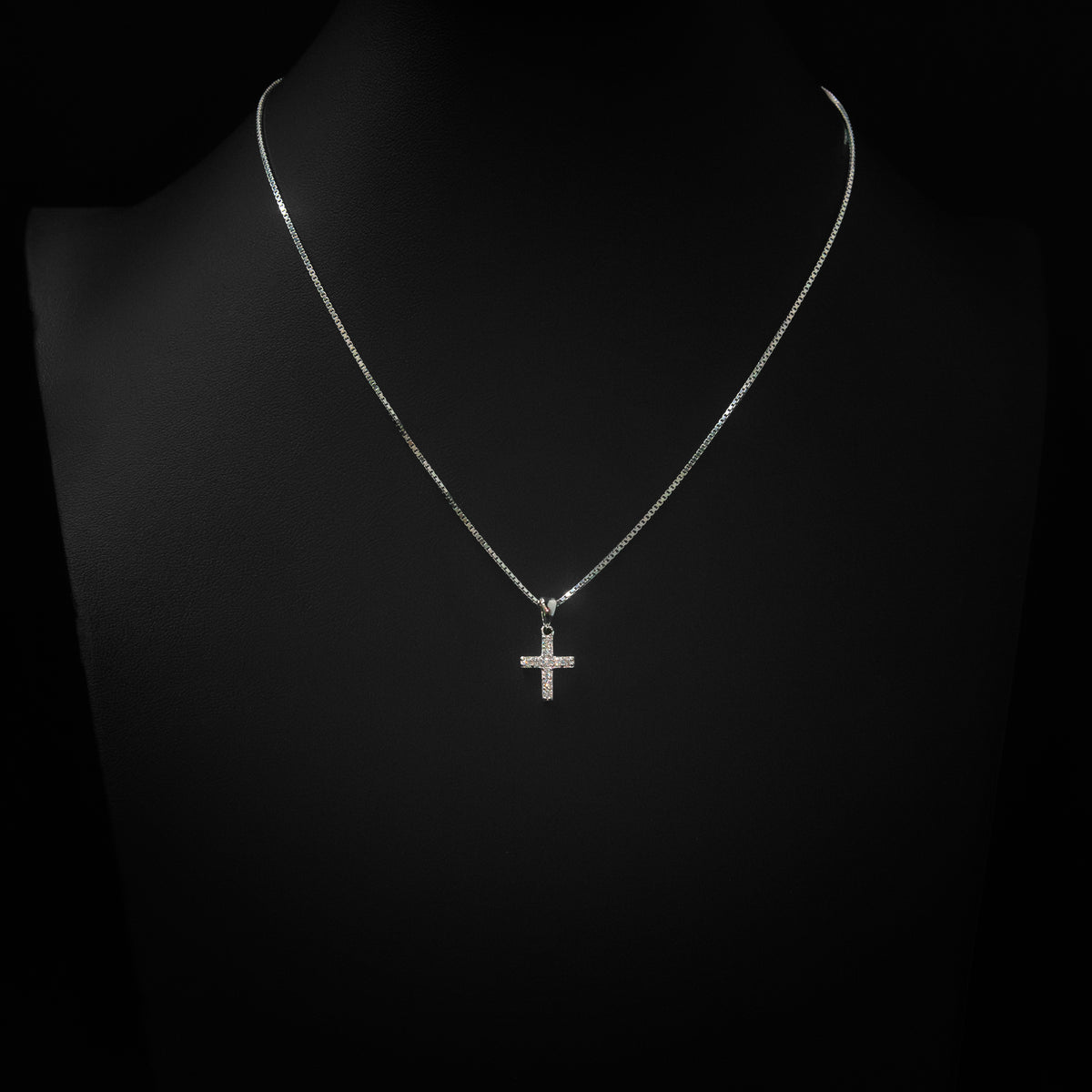 Moissanite Mini Cross Pendant