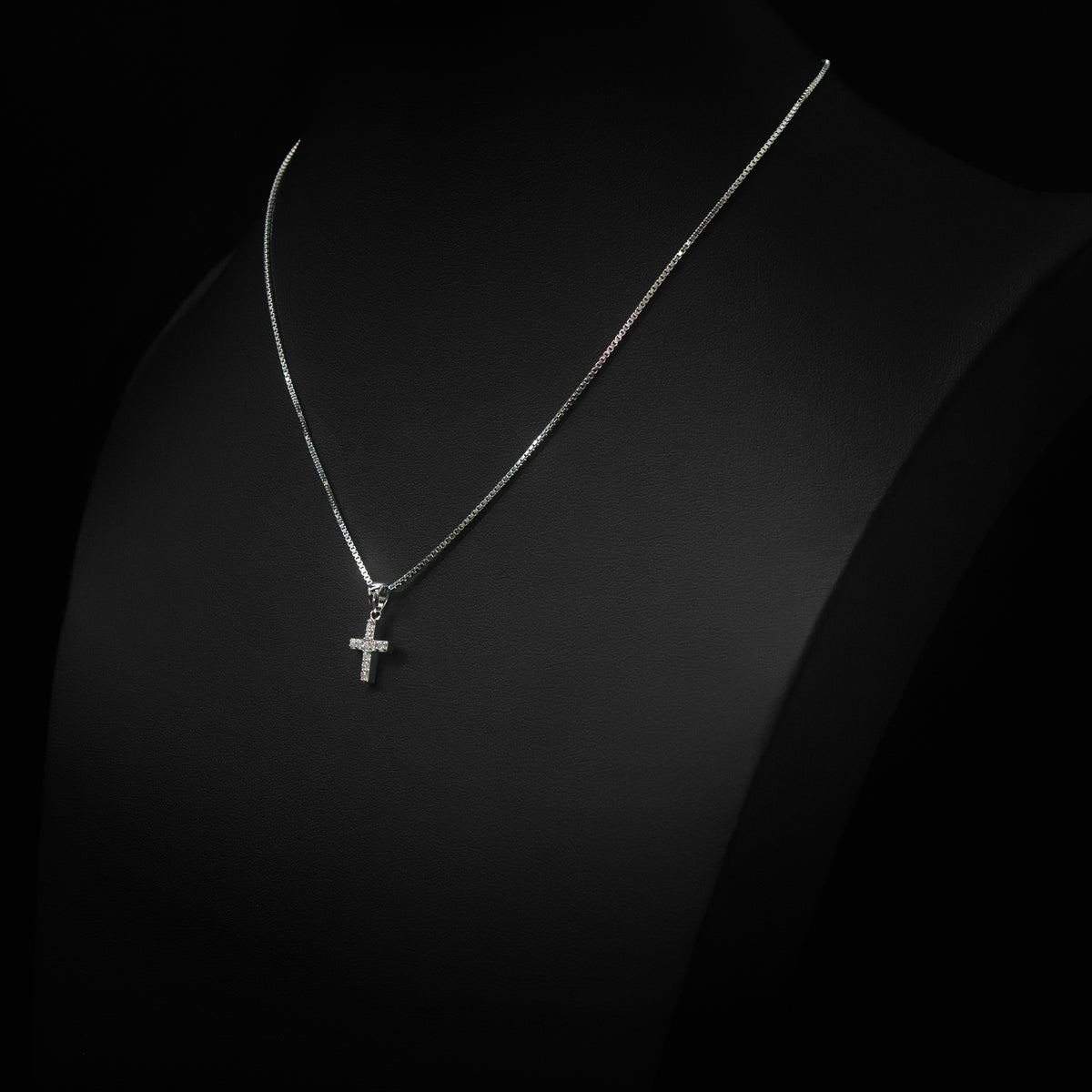 Moissanite Mini Cross Pendant