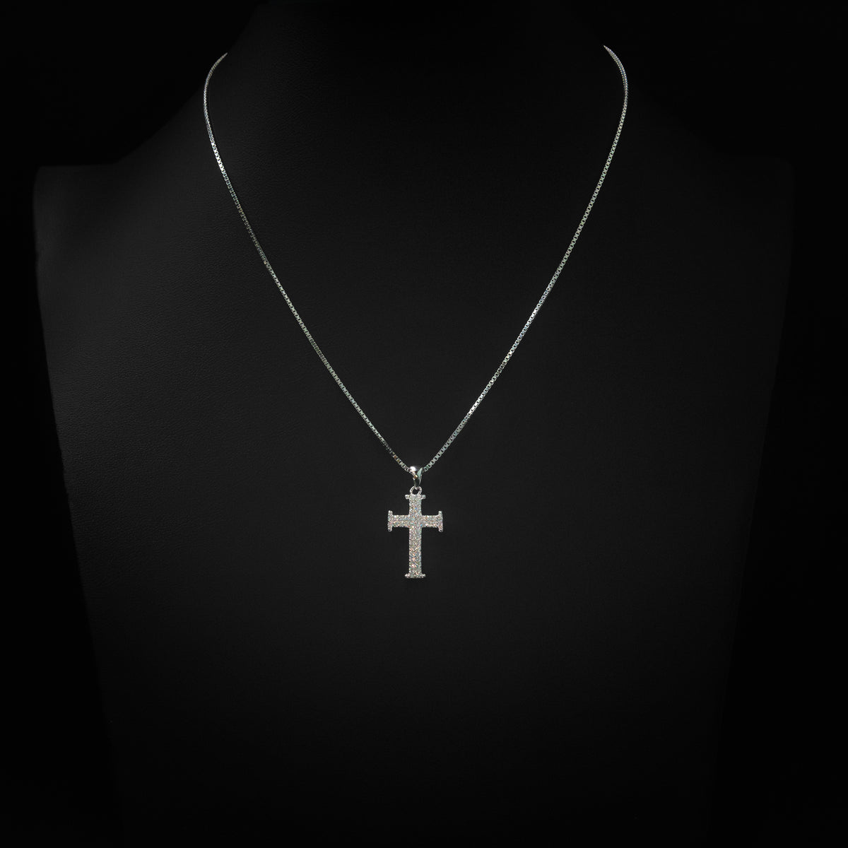 Moissanite Mini Cross Pendant