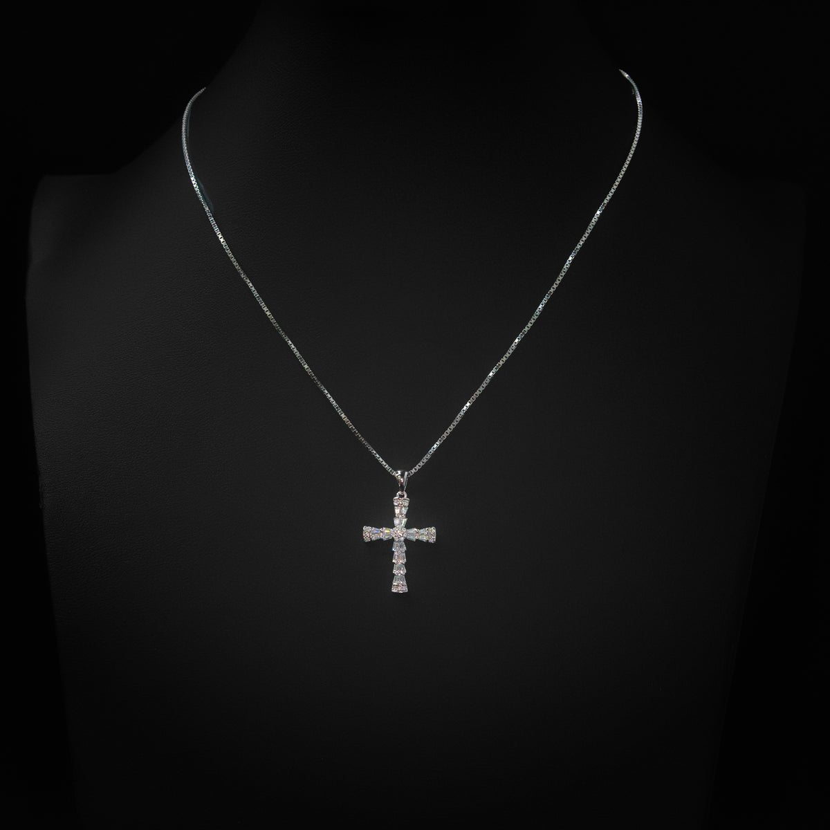 Moissanite Mini Cross Pendant