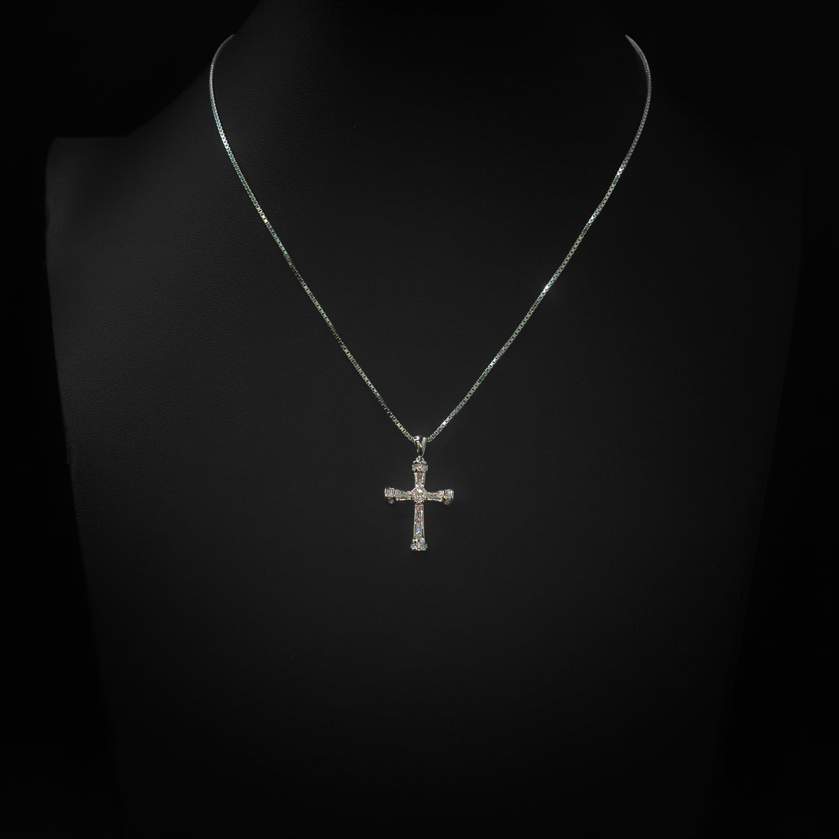 Moissanite Mini Cross Pendant