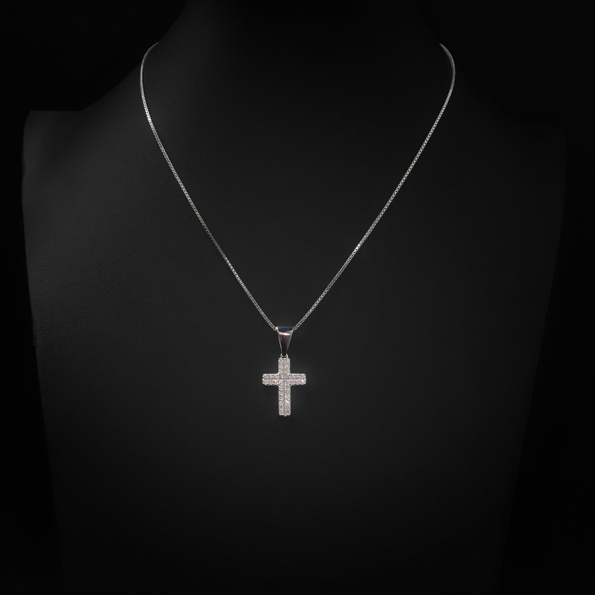 Moissanite Mini Cross Pendant