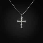 Moissanite Mini Cross Pendant