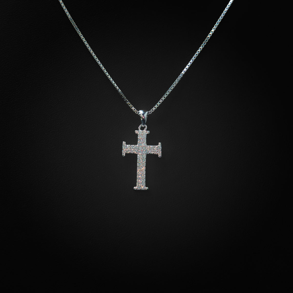 Moissanite Mini Cross Pendant