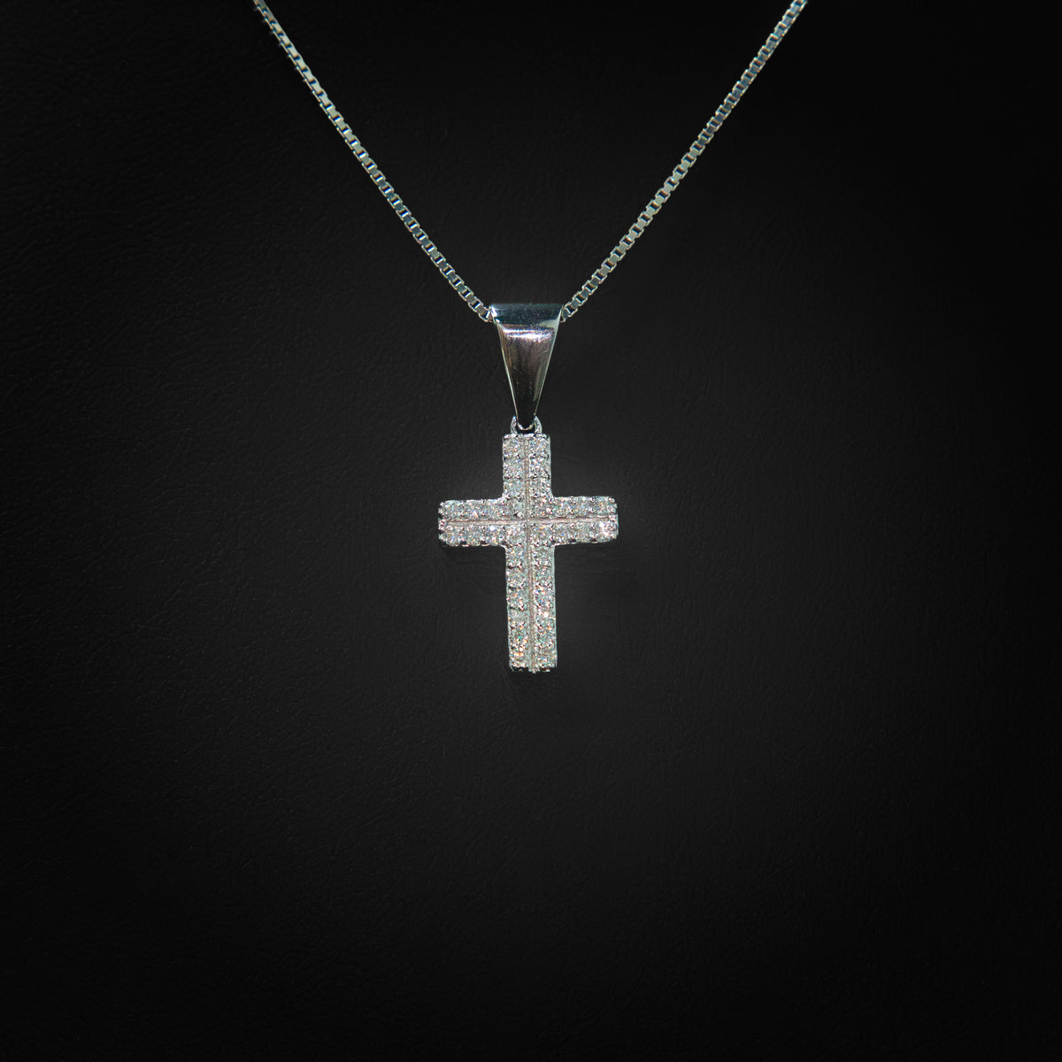 Moissanite Mini Cross Pendant