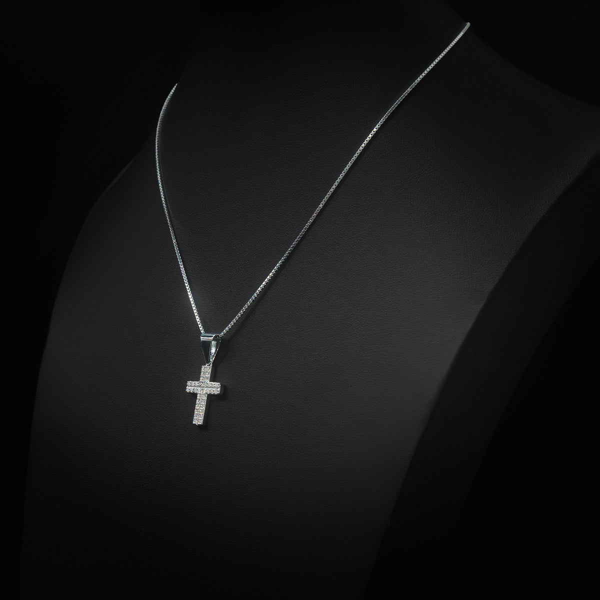 Moissanite Mini Cross Pendant