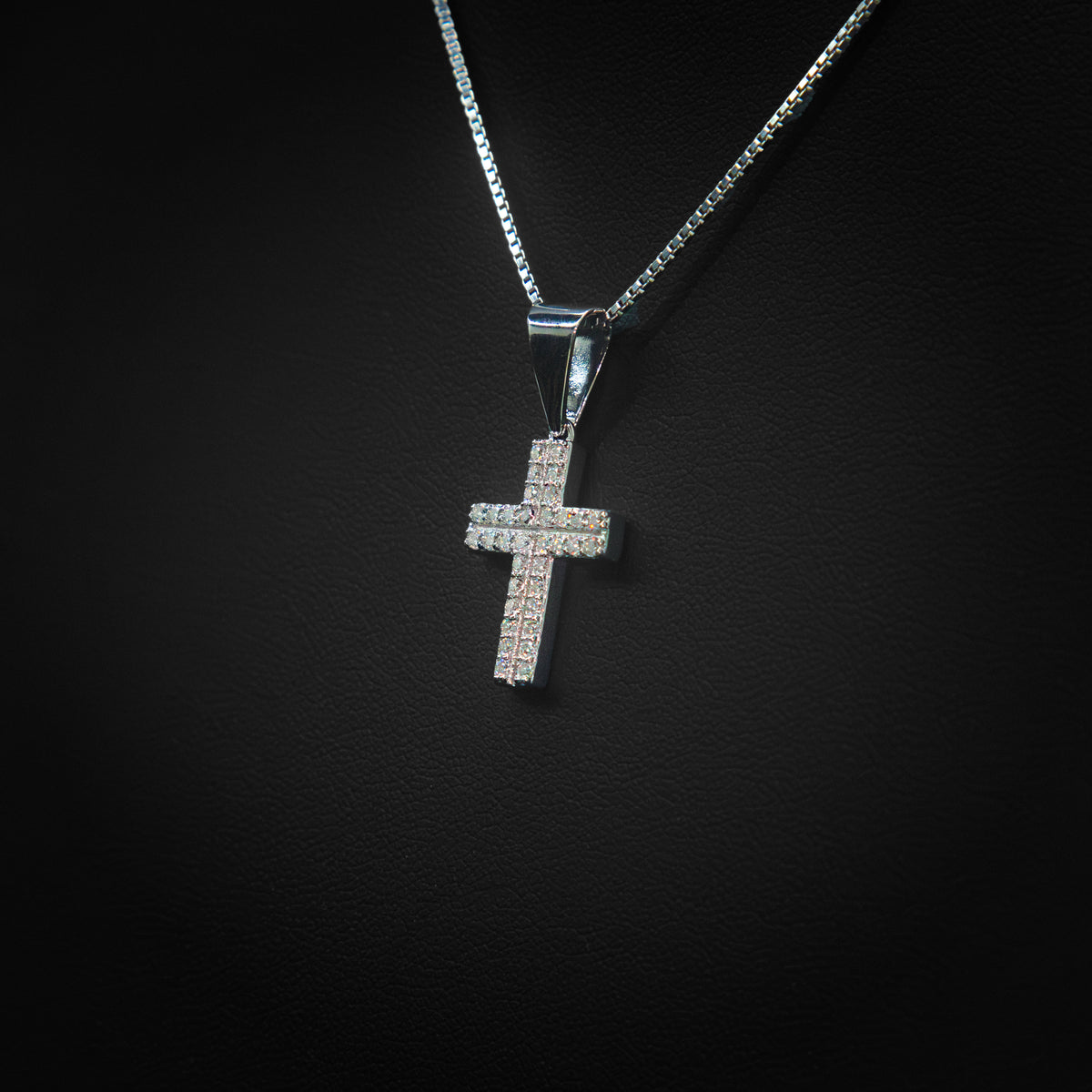 Moissanite Mini Cross Pendant