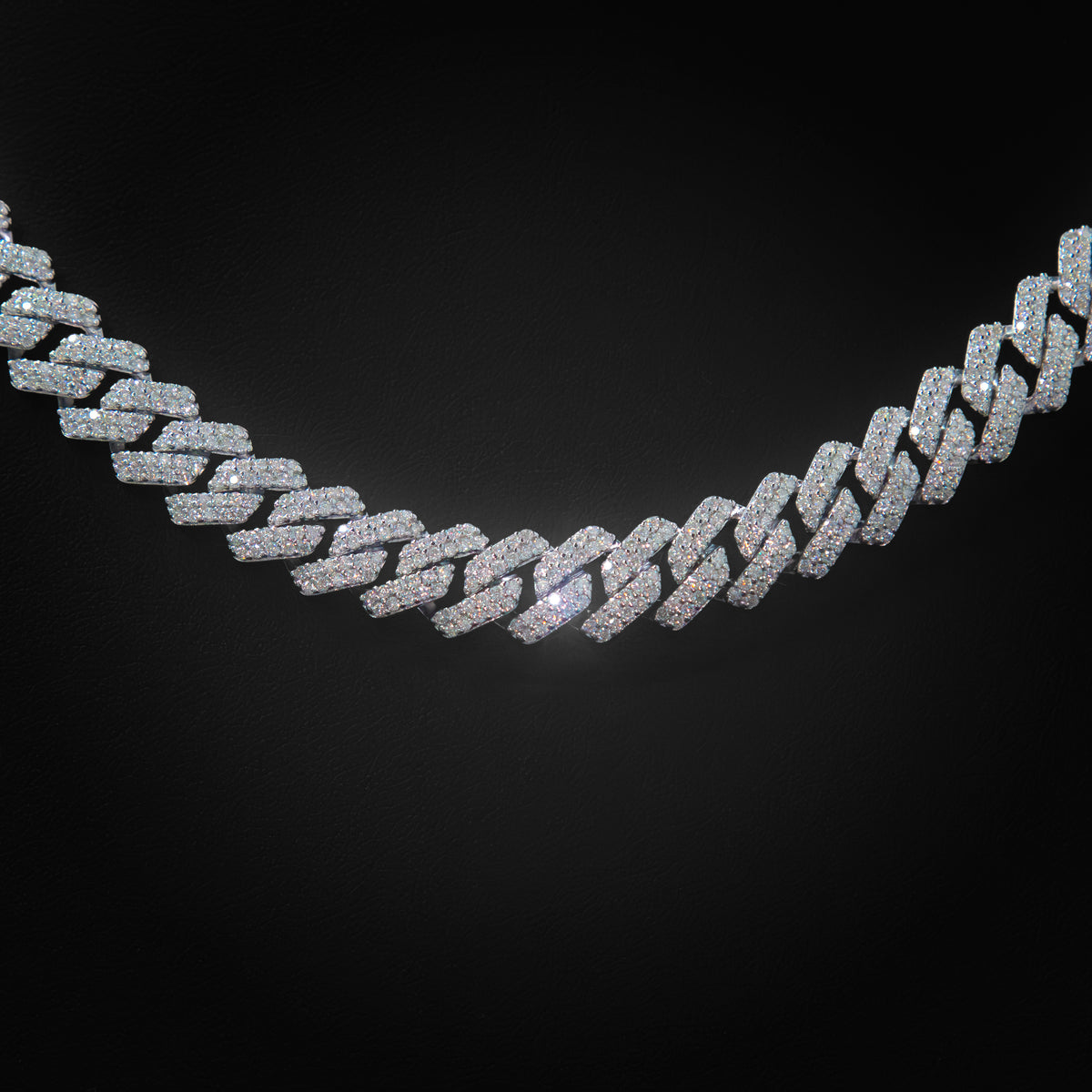 Moissanite 10mm Monaco Cuban Link Necklace