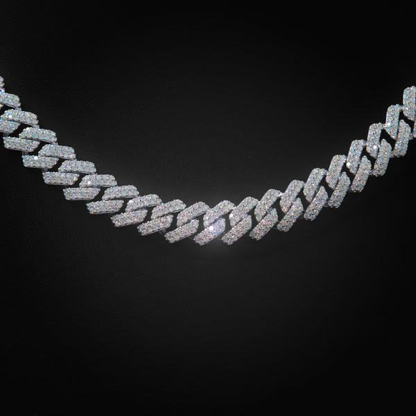 VVS Moissanite 10mm Monaco Cuban Link Necklace