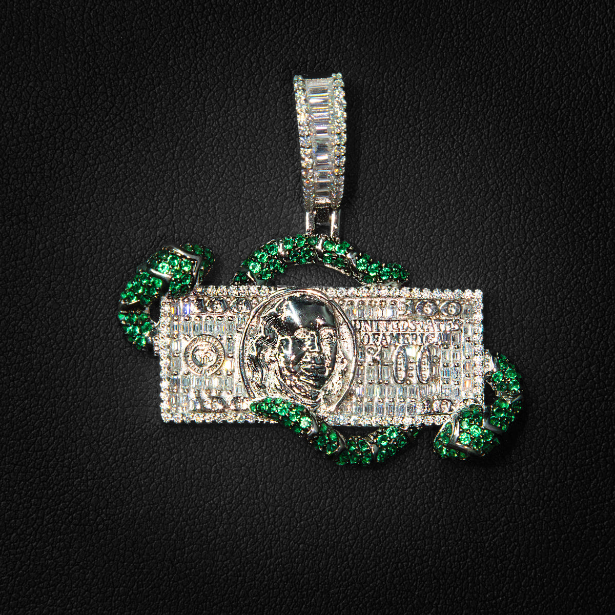 Moissanite Money Snake Pendant